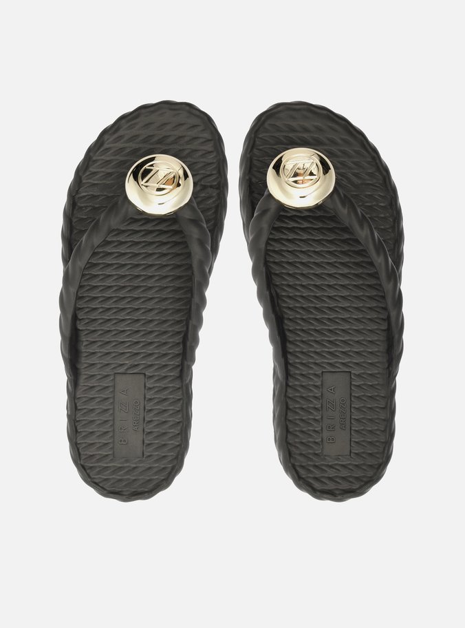 Sandália Preta Flatform Marrocos Mid