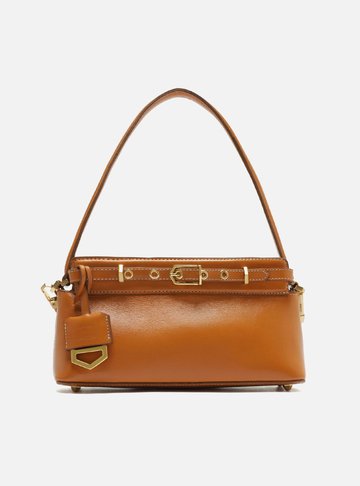 Bolsa Tiracolo Caramelo Couro Pequena Victória