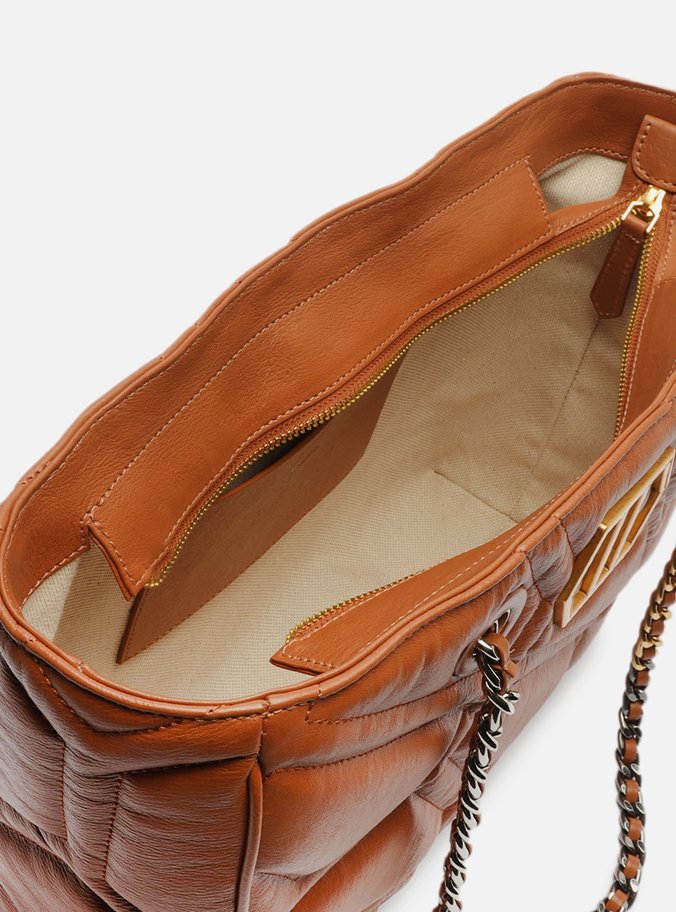 Bolsa Shopping Marrom Couro Emma Grande