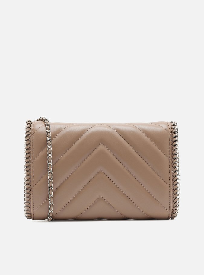 Bolsa Tiracolo Bege Pequena Matelassê Corrente