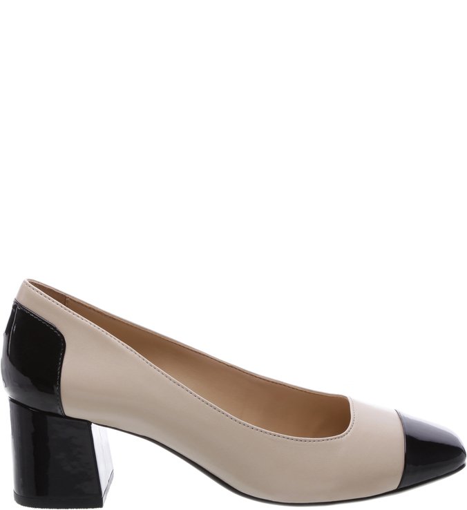 Scarpin Couro Bicolor