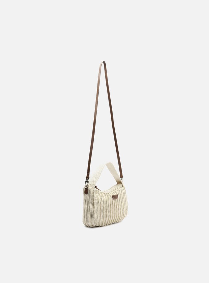 Bolsa Tiracolo Crochê Off-White Pequena