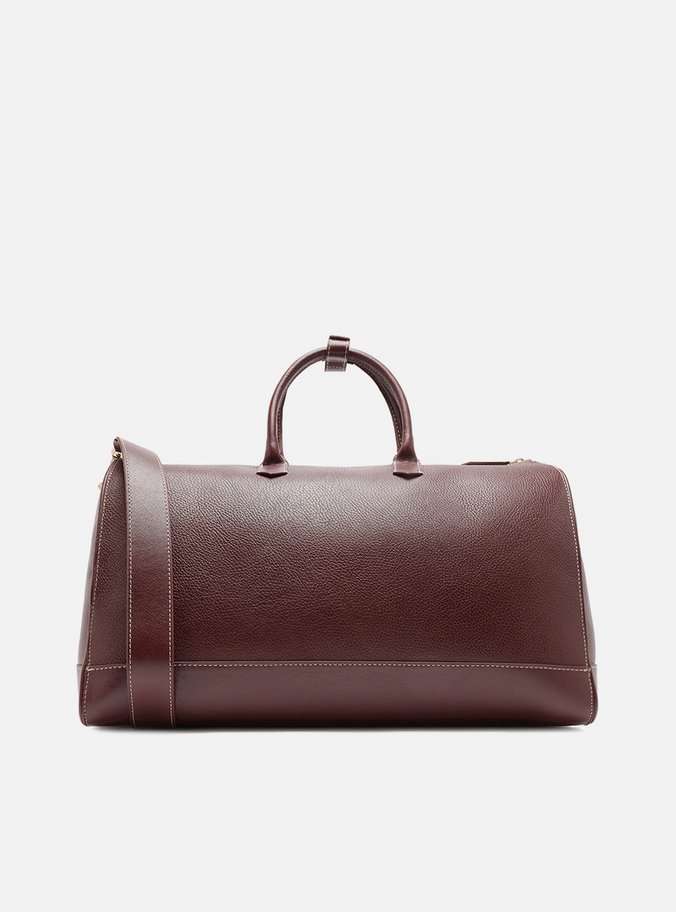 Bolsa de Viagem Vinho Couro  Grande