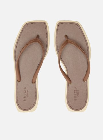 Chinelo de Dedo Marrom Square Recouro Brizza