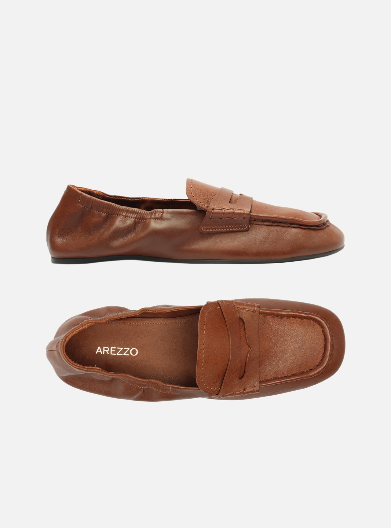 Mocassim Marrom Couro Bico Quadrado Soft — foto 5