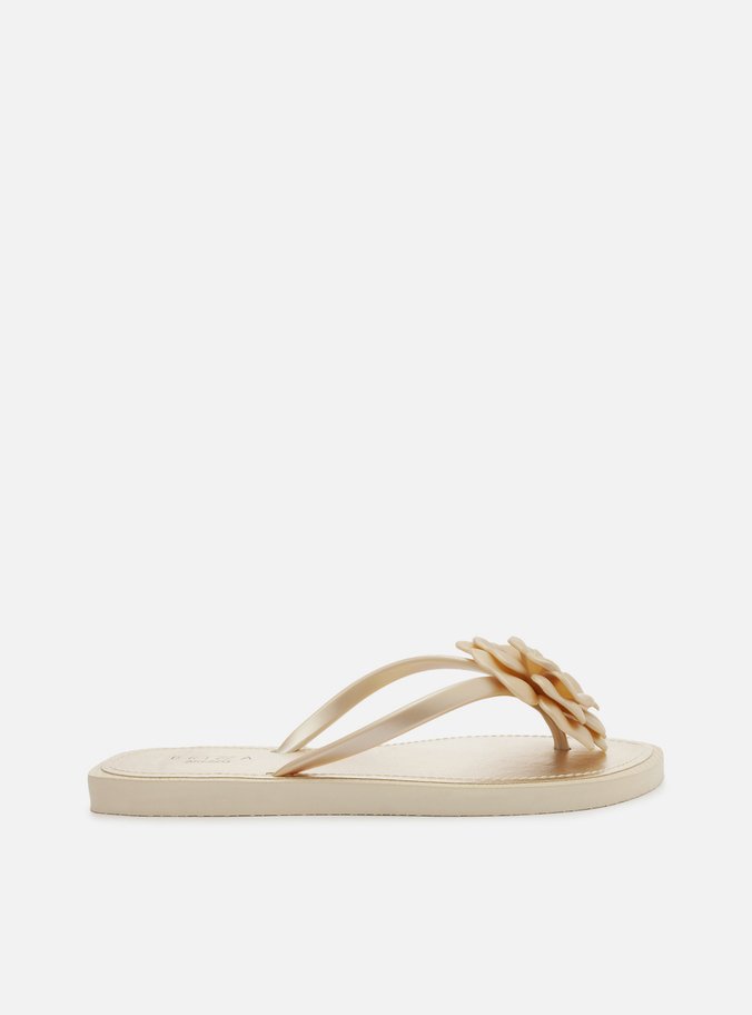 Chinelo de Dedo Dourado Flor Flash Brizza