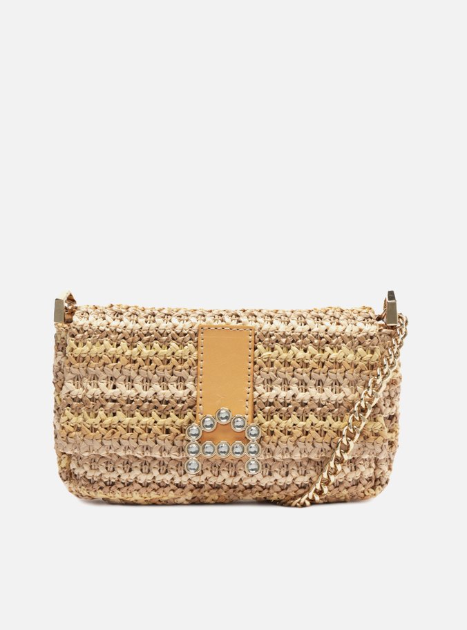 Bolsa Tiracolo Bege Tramada Gisele Pequena