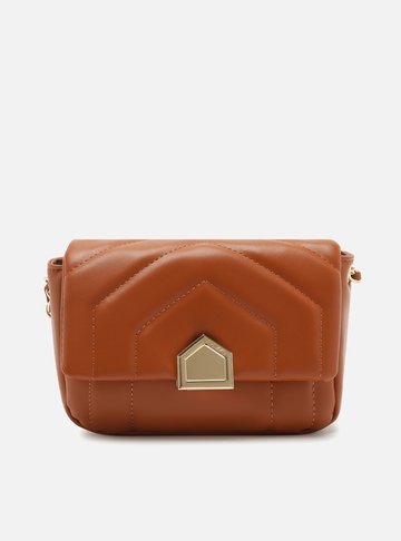 Bolsa Marrom Tiracolo Média Matelassê