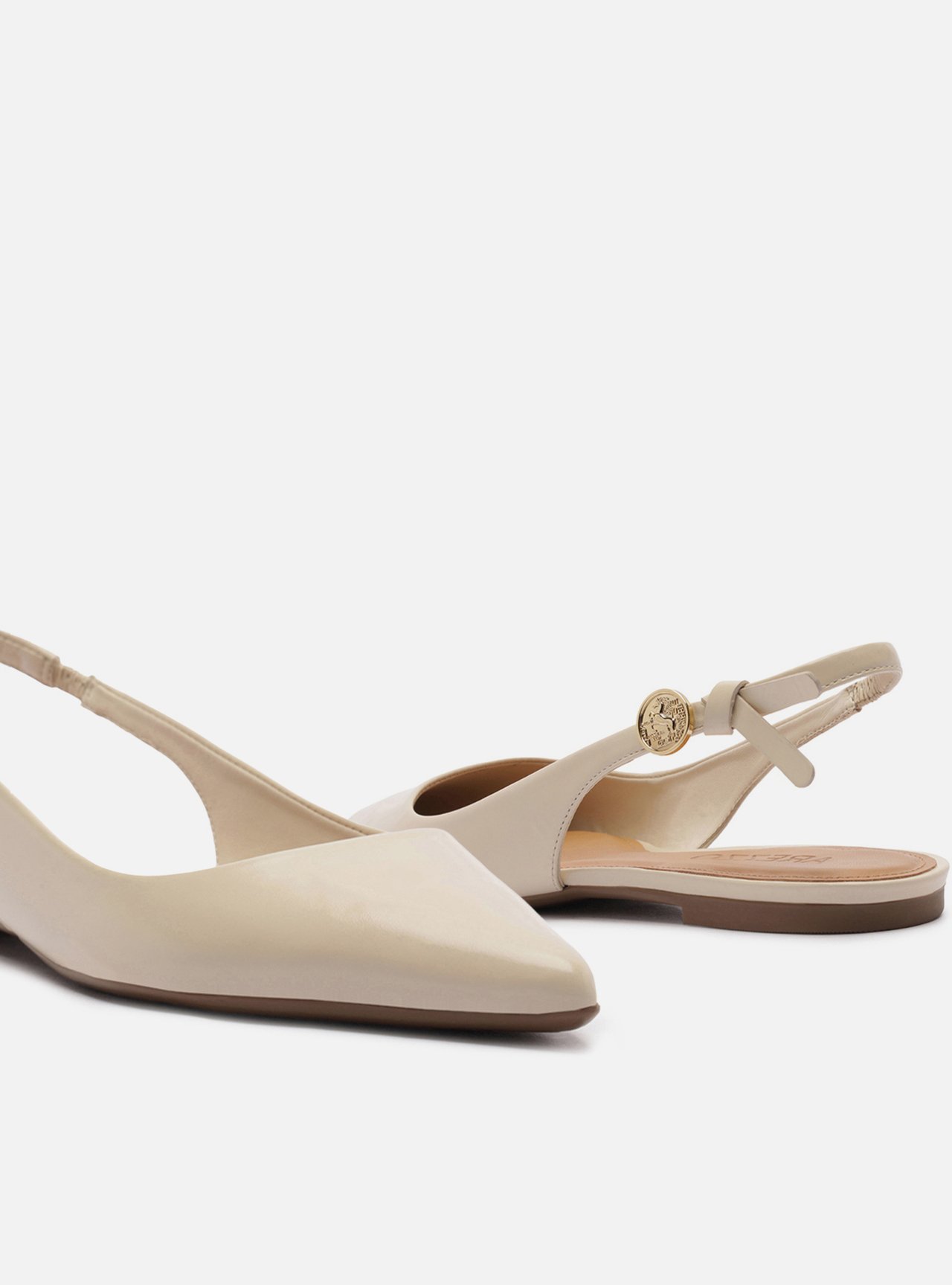 Sapatilha Off-White Couro Slingback Metal Heritage — foto 4