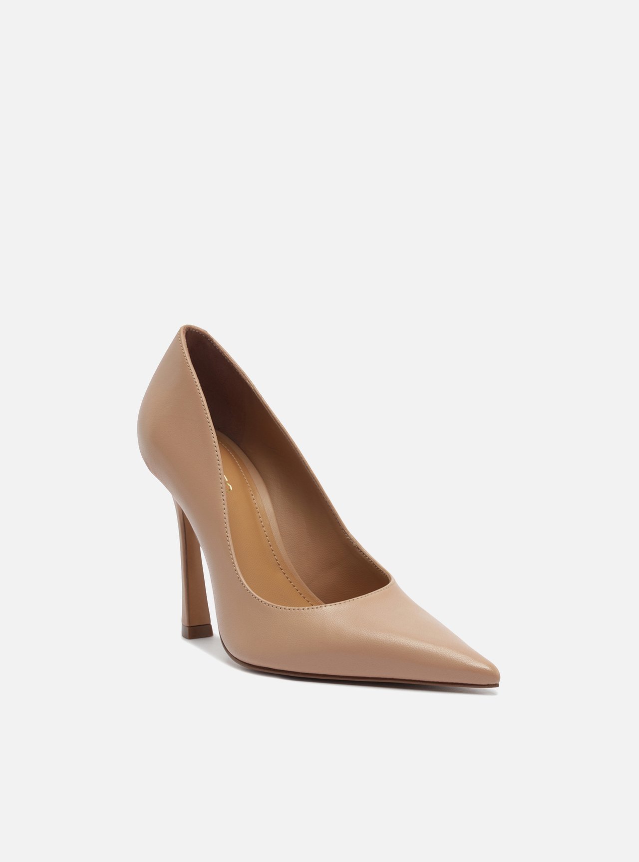 Scarpin Nude Couro Salto Fino — foto 2