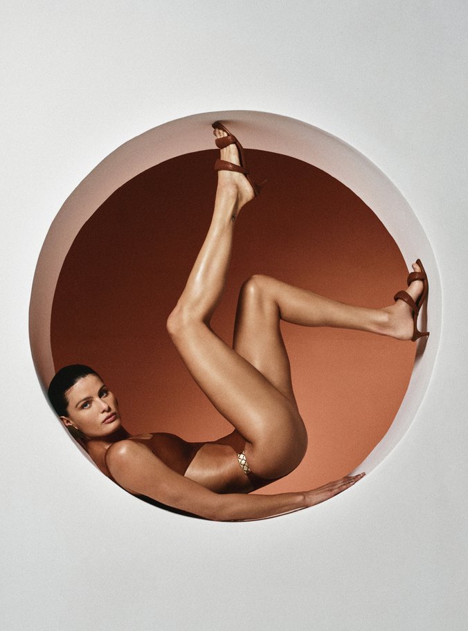 Sandália Marrom Salto Fino Tressê Lenny Niemeyer