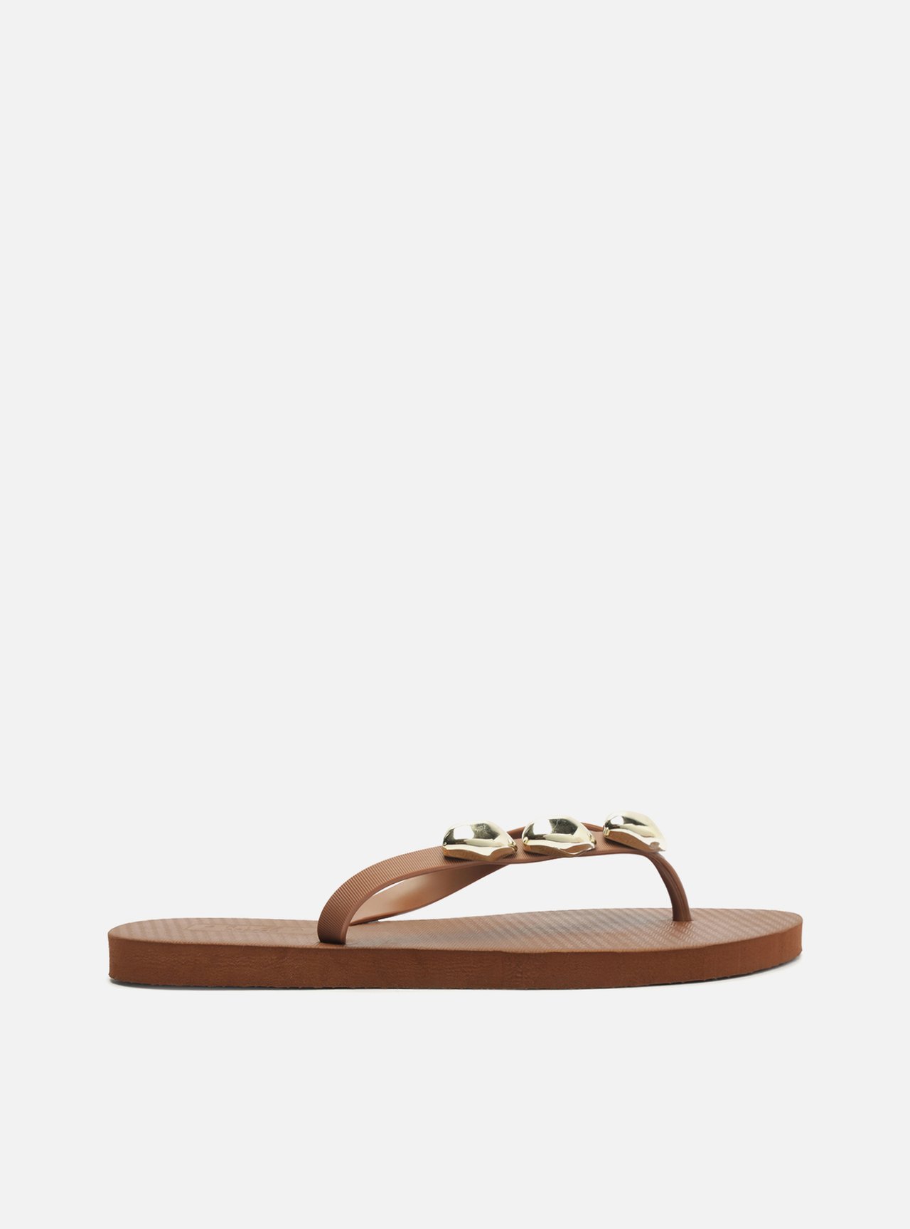 Chinelo de Dedo Marrom Essential Metais — foto 3