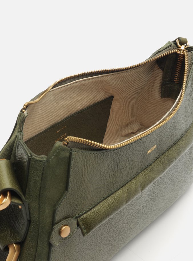 Bolsa Tiracolo Verde Couro Gretha Média
