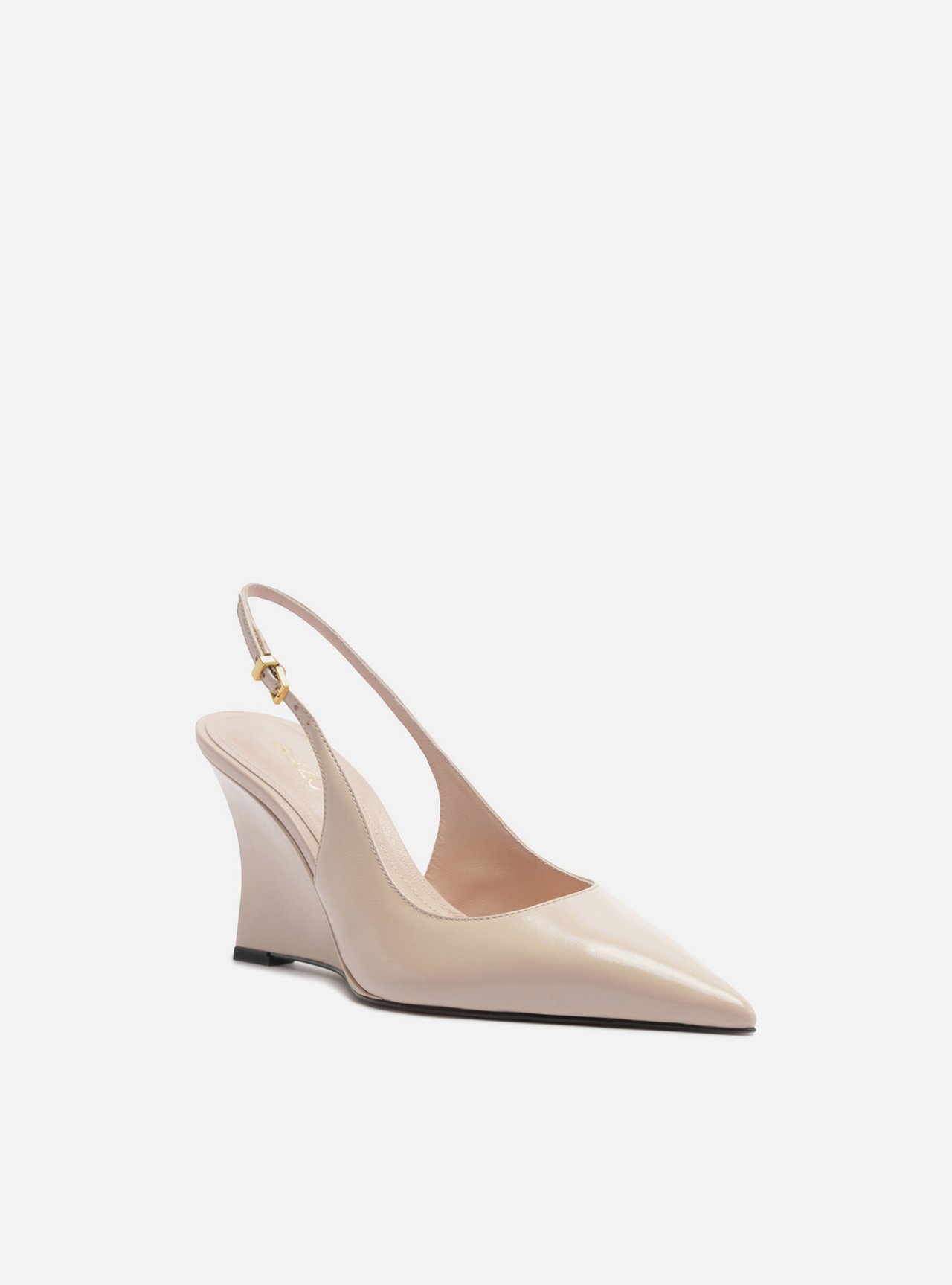 Scarpin Rosa Couro Anabela Slingback — foto 2
