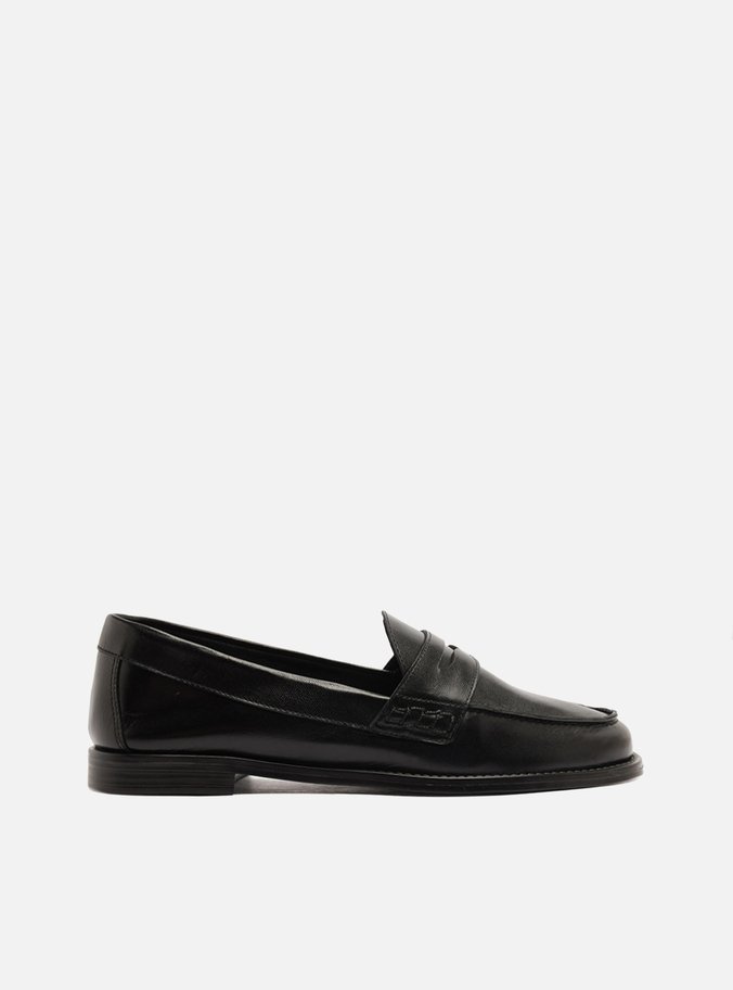 Mocassim Preto Couro Tira Classic