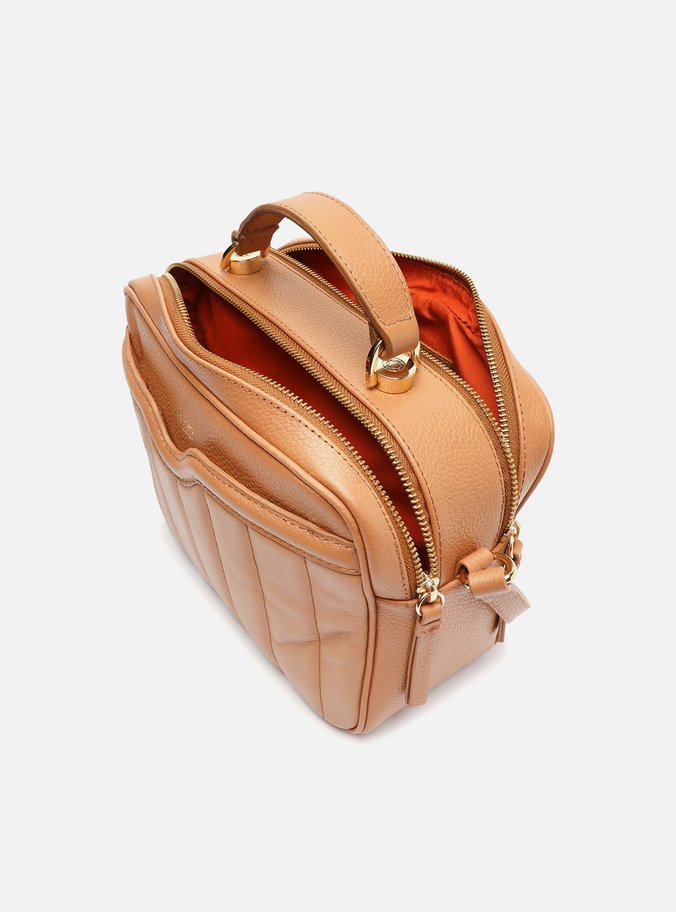 Bolsa Tiracolo Marrom Couro Francine Média