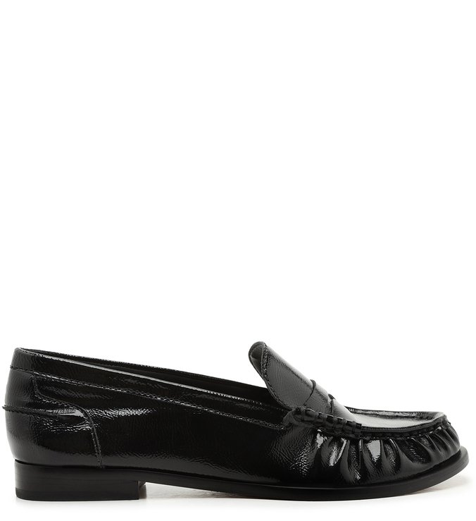 Mocassim Snake Bico Redondo Tira Preto