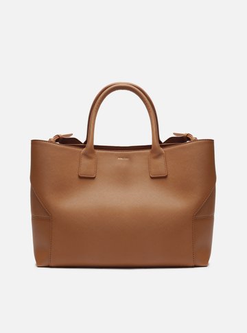 Bolsa Tote Marrom Grande Recortes