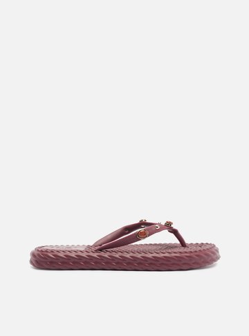 Arezzo — Chinelo Bordô Marrocos Pedras Flip Flop