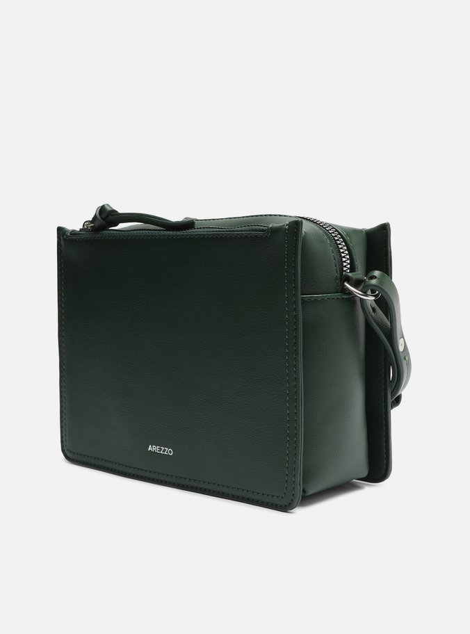 WALLET bag＋POCKET shoulder／ブラック×ネオングリーン Bolsa Tiracolo Verde Pequena Quadrada | Arezzo