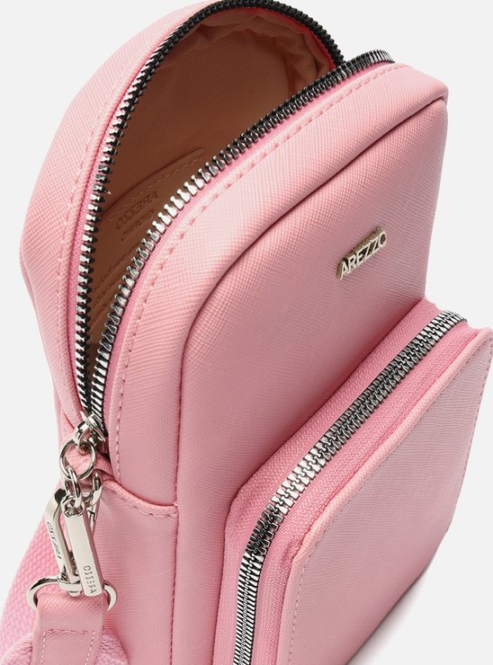 Mini Bolsa Tiracolo Rosa Porta-Celular