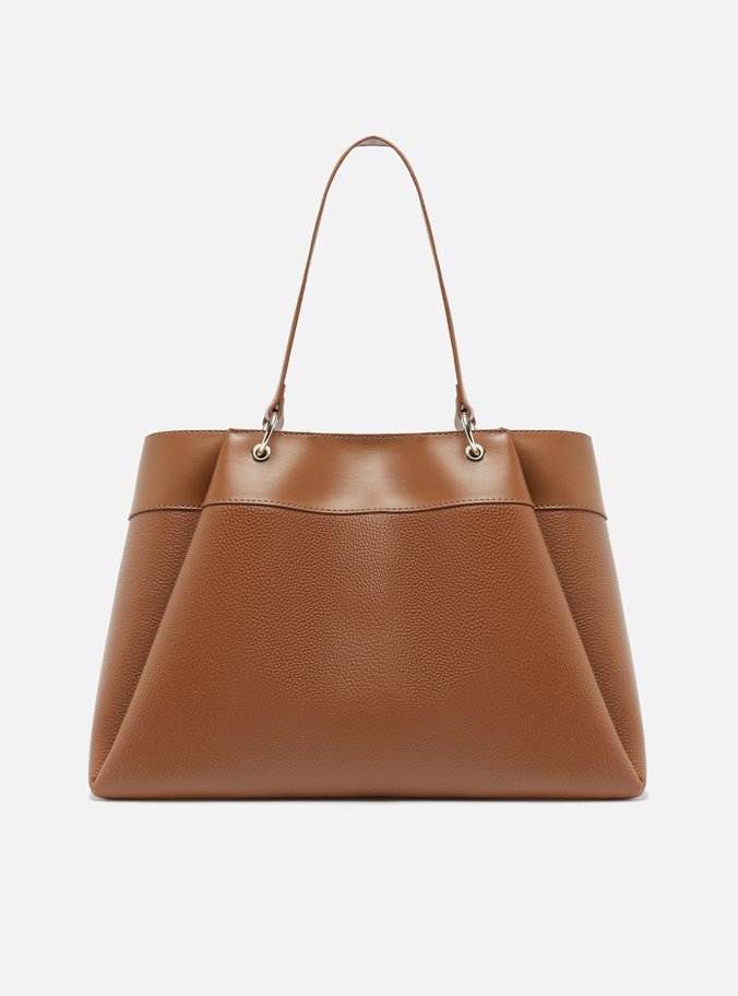 Bolsa Shopping Marrom Giorno Grande Charm Medalha
