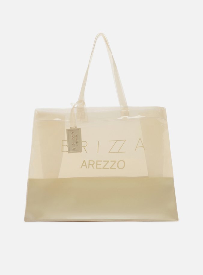 Bolsa Shopping Cinza Vinil Liz Logo Grande