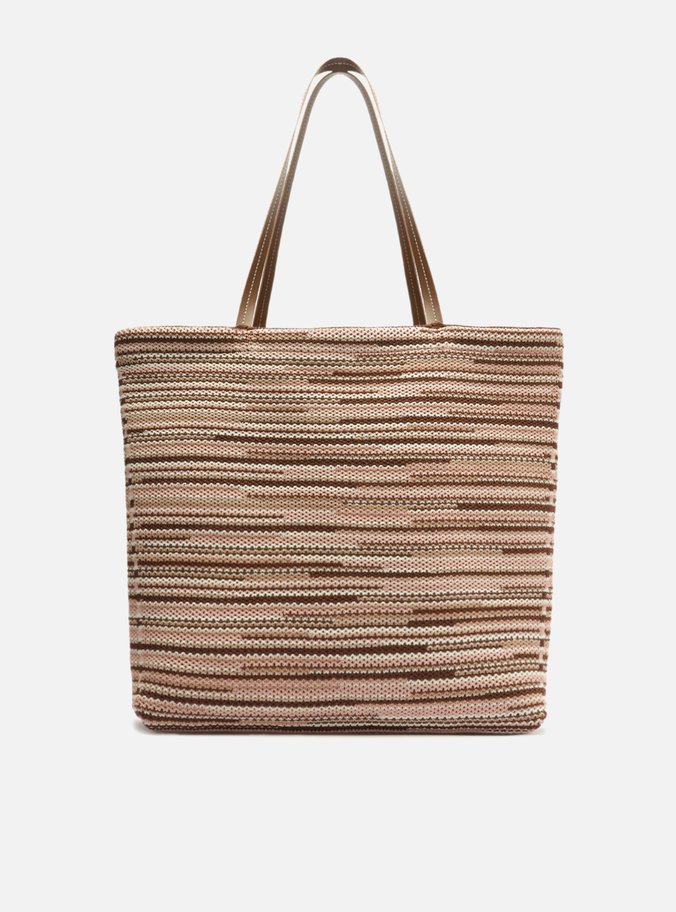 Bolsa Shopping Crochê Multicolorida Brizza