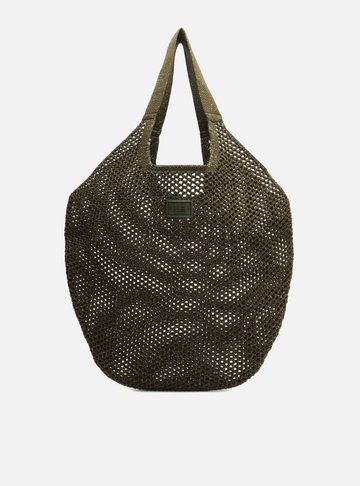 Bolsa Shopping Verde Crochê Mayra Grande