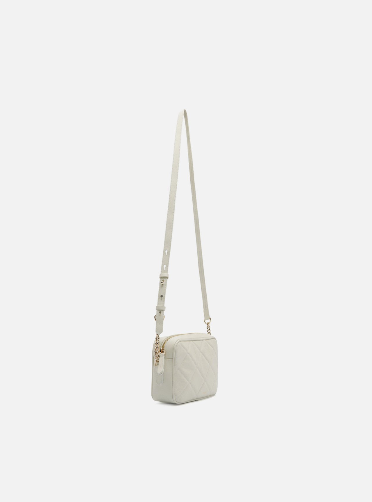 Bolsa Tiracolo Branca Couro Matelassê Gab Pequena — foto 5