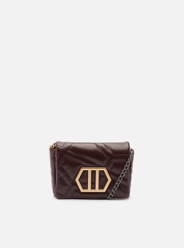 Bolsa Tiracolo Bordô Couro Emma Pequena