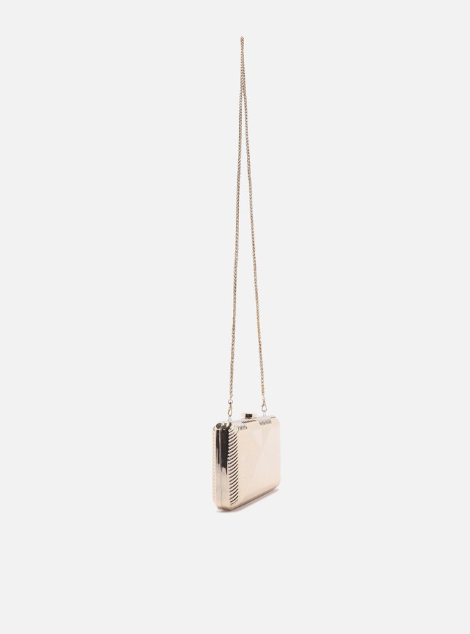 Bolsa Tote Dourada Pequena Metal