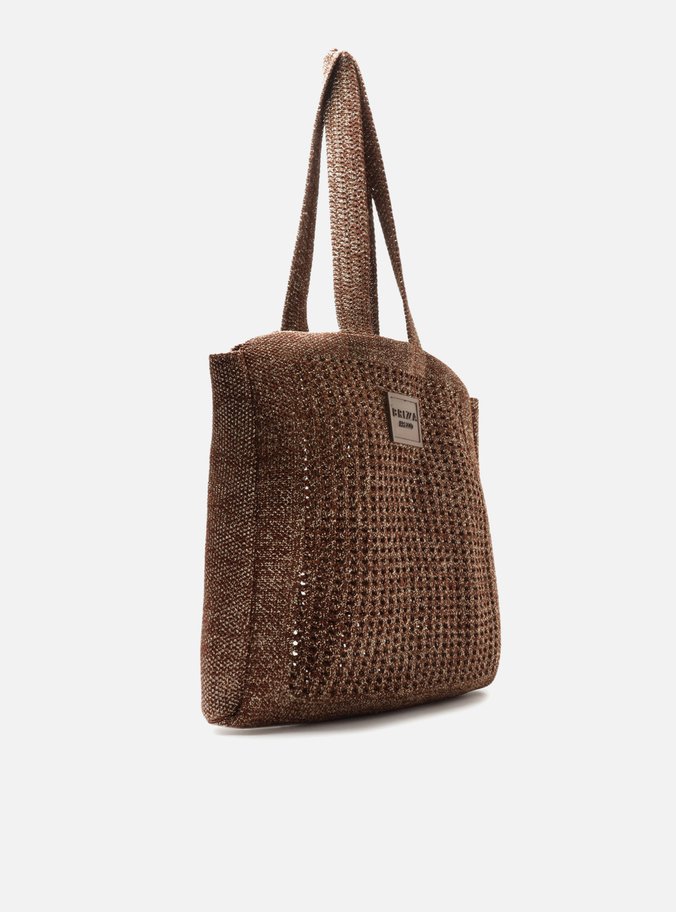 Bolsa Shopping Marrom Metal Mônaco Grande