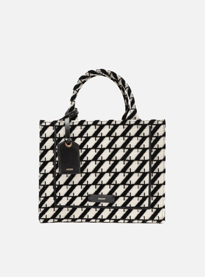 バッグ zzzzaaaa Bolsa Shopping Preta Grande ZZ Graphic | Arezzo