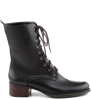 Coturno Couro Preto