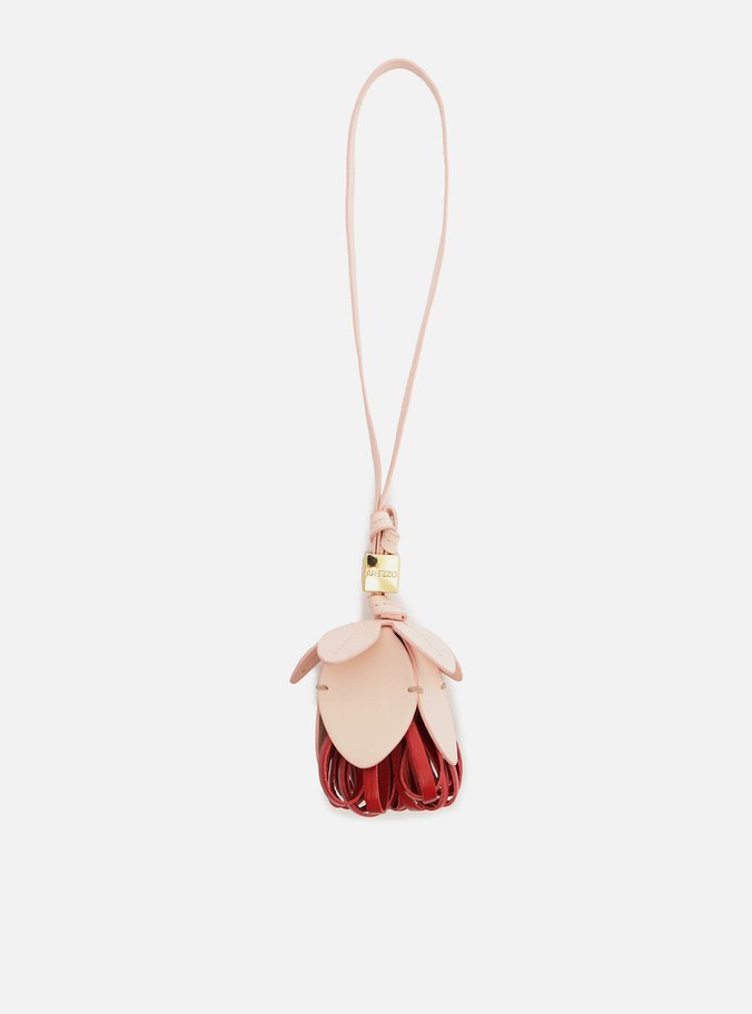 Maxi Bag Charm Rosa Couro Flor