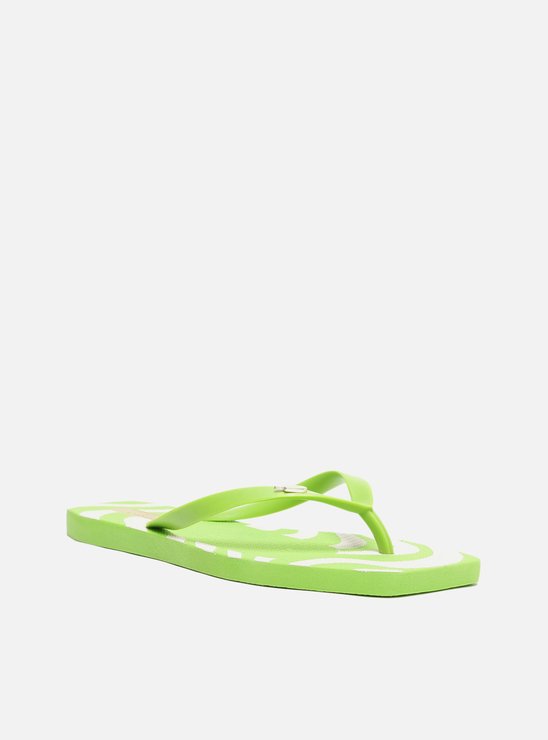 Chinelo de Dedo Verde Estampado Square e Bag Brizza