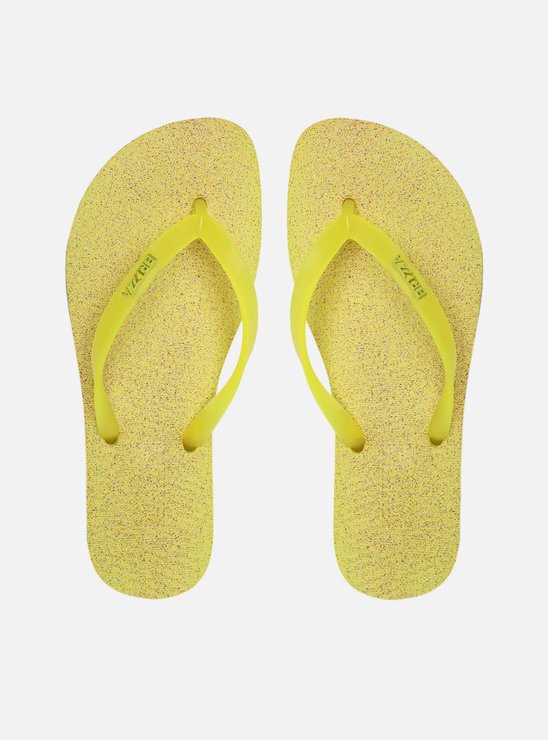 Chinelo de Dedo Amarelo Glitter Brizza