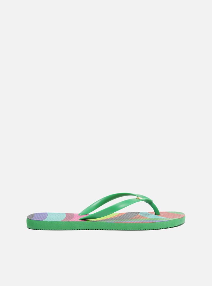Chinelo de Dedo Verde Estampa Geométrica Essential Brizza Scarf.Me