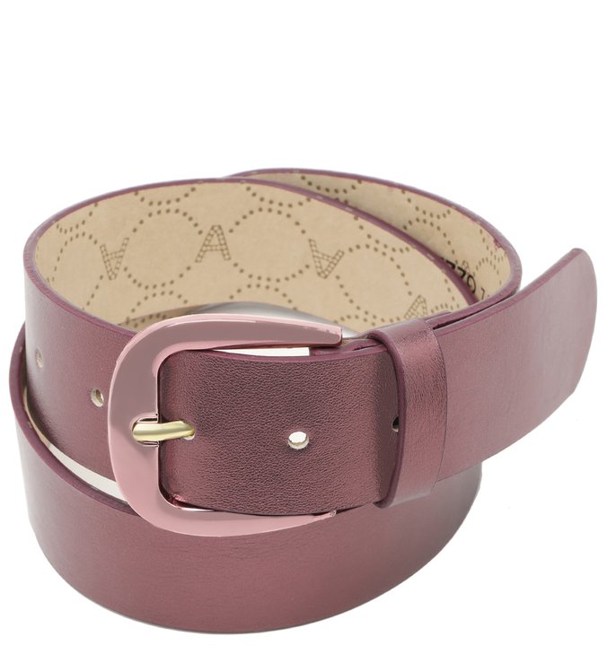 Cinto Roxo Couro Julia Raspberry Metal