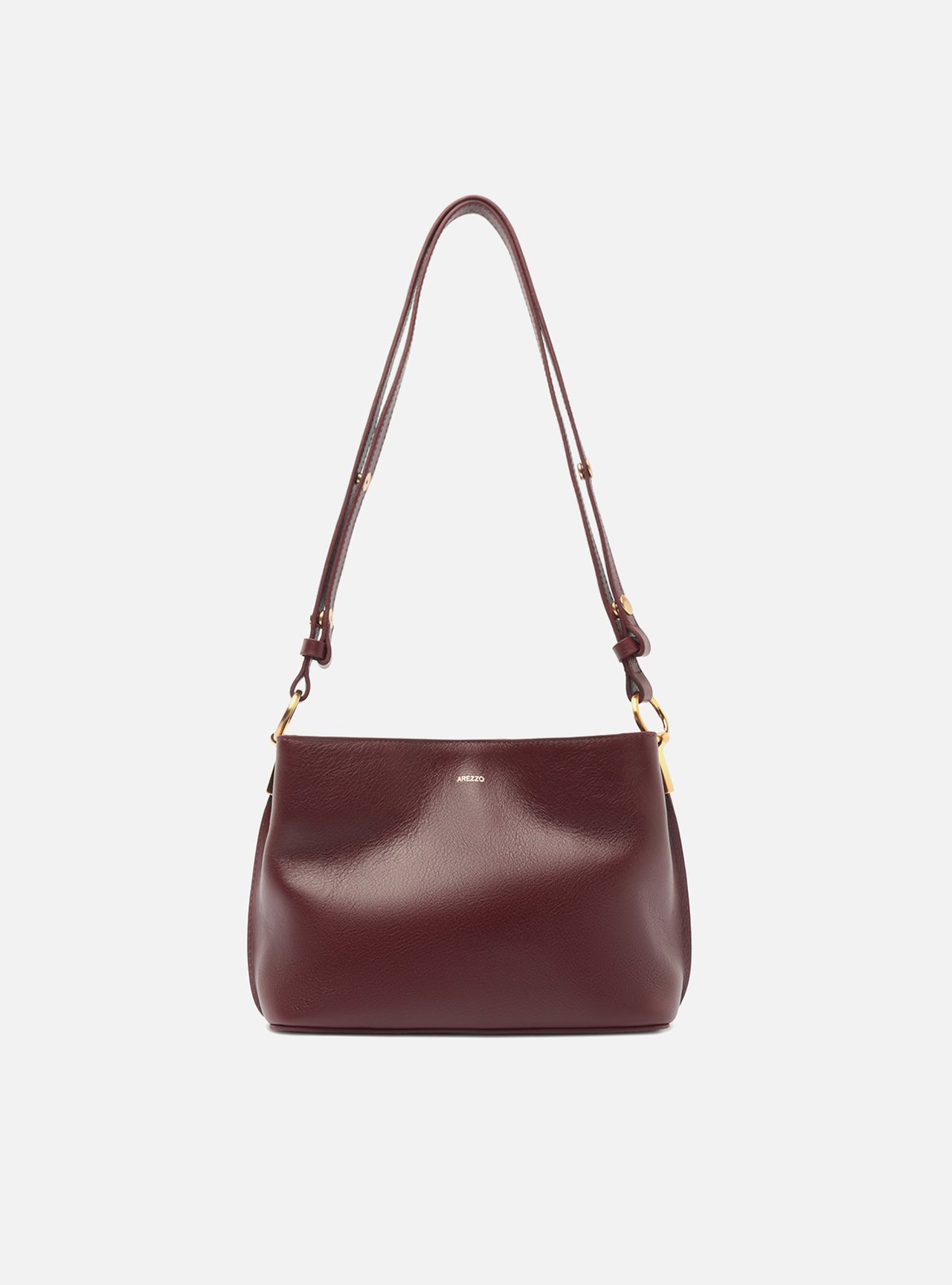 Bolsa Tiracolo Vinho Couro Helena Pequena Nó — foto 3