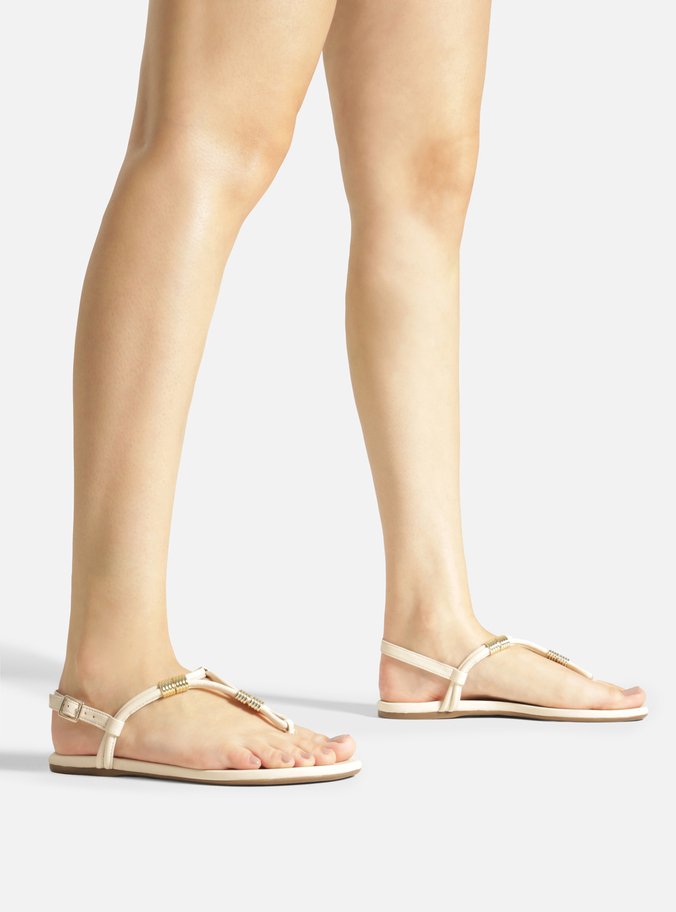 Sandália Rasteira Off-White Slim