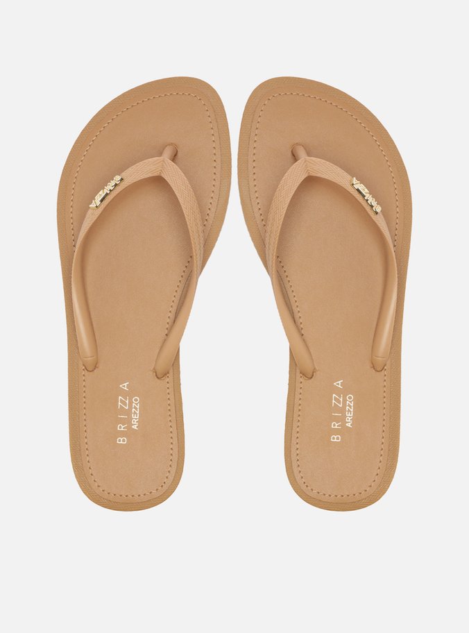 Chinelo de Dedo Tiras Marrons Palmilha Marrom