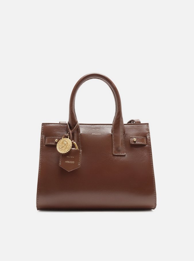 Bolsa Tote Marrom Couro  Média
