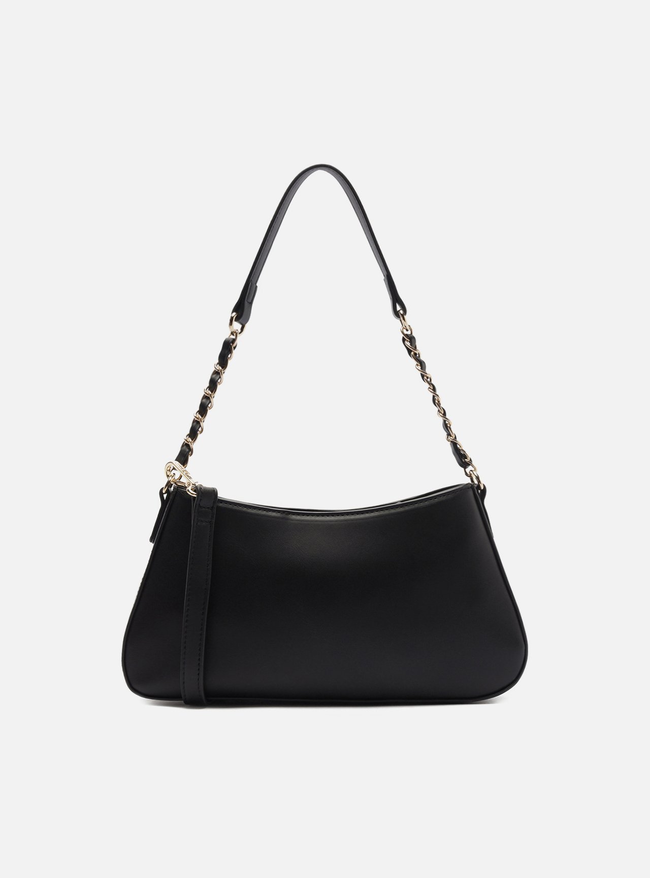 Bolsa Shoulder Preta Média Tressê Corrente — foto 3