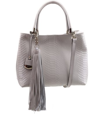 Bolsa Satchel Taty Snake Off-White