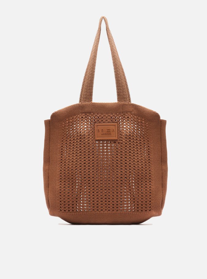 Bolsa Shopping Marrom Crochê Mônaco Grande