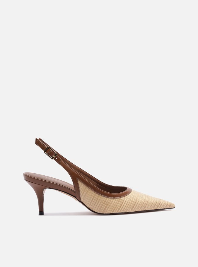 Scarpin Marrom Salto Fino Fivela