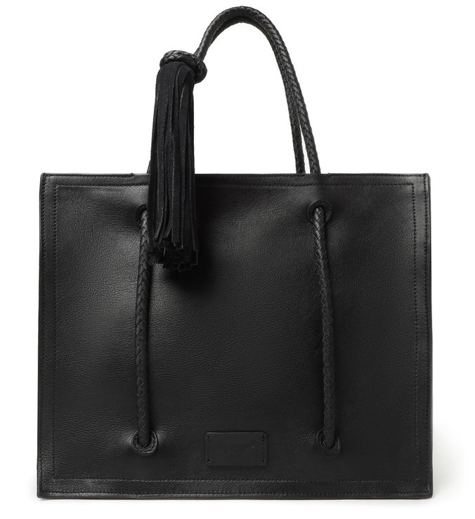 Bolsa Shopping Preta Couro Vanessa
