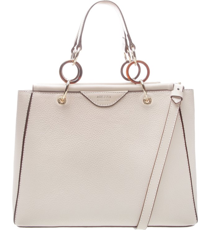 Bolsa Couro Tote Média Pierina Off White